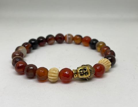 Agate Buddah Btracelet